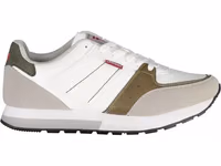 White Polyester Athletic Sneakers 1