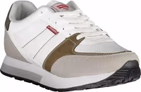 White Polyester Athletic Sneakers 2