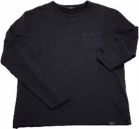Black Cotton Long Sleeve T-Shirt 1