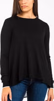 Black Viscose Long Sleeve T-Shirt 2