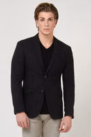 Black Polyester Blazer 1