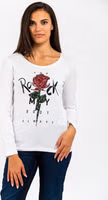 White Cotton Long Sleeve T-Shirt 1
