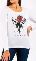 White Cotton Long Sleeve T-Shirt 2