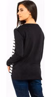 Black Modal Long Sleeve T-Shirt 3