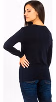 Blue Cotton Long Sleeve T-Shirt 3
