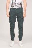 Green Cotton Cargo Pants 1