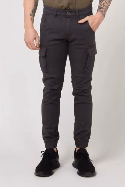 Brown Cotton Cargo Pants