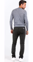Green Cotton Slim Fit Jeans 3