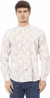 Beige Cotton Long Sleeve T-Shirt 1