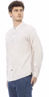 White Rayon Long Sleeve T-Shirt 2