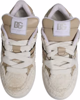 White Beige Faux Shearling Low Top Sneakers Shoes 2