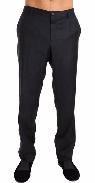 Gray Cotton Dress Pants