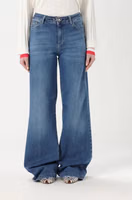 Blue Cotton Flared Jeans 1