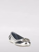 Silver Leather Ballet Flats 1