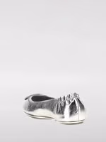 Silver Leather Ballet Flats 2
