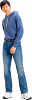 Blue Cotton Straight-Leg Jeans 1