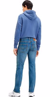 Blue Cotton Straight-Leg Jeans 2