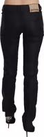 Black Swan Floral Embroidered Mid Waist Skinny Denim Jeans 4
