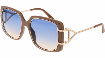 Brown Metal & Plastic Sunglasses