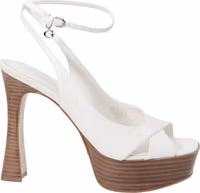 Beige Other Fibres Platform Sandals 1