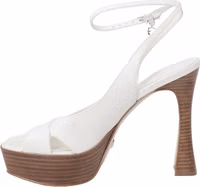 Beige Other Fibres Platform Sandals 3