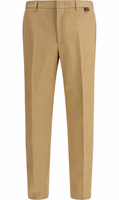 Beige Cotton Casual Pants 1