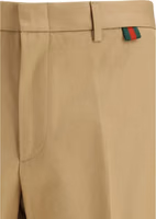Beige Cotton Casual Pants 3