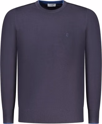 Blu Viscosa Uomo Maglia