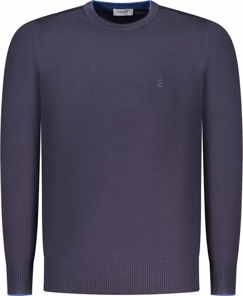 Blu Viscosa Uomo Maglia