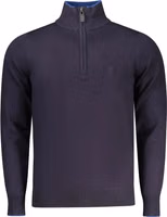 Blue Viscose Men Sweater 1