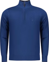 Blue Viscose Men Sweater 1