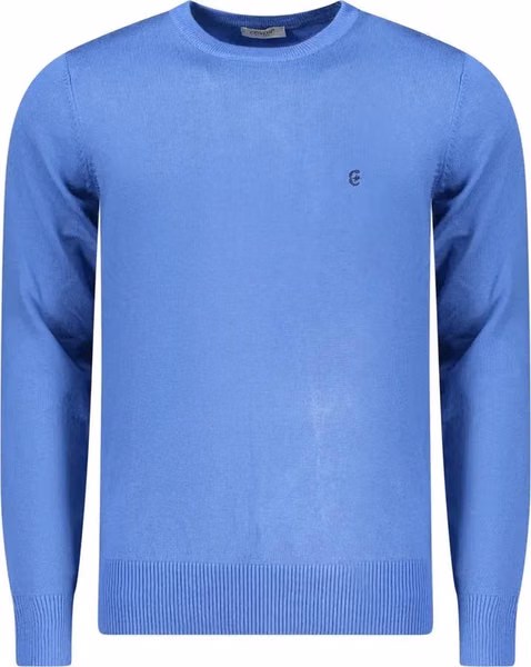 Blu Viscosa Uomo Maglia