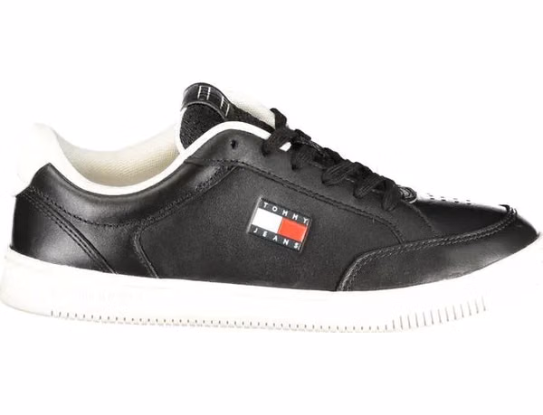 Black Polyurethane Men Sneaker