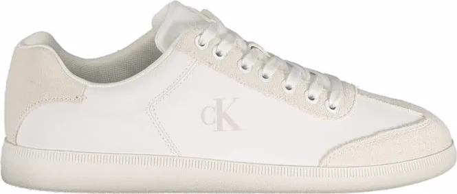 White Polyester Men's Sneaker