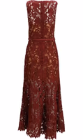 Bordeaux Polyester Cocktail Dress 2