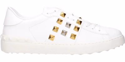 White Leather Low Top Sneakers