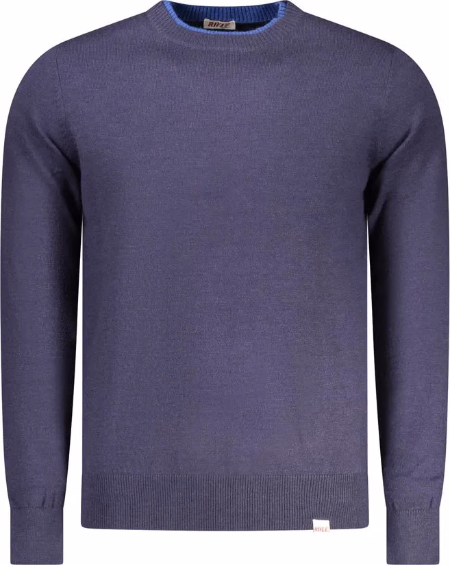 Blue Polyester Men's Sweater