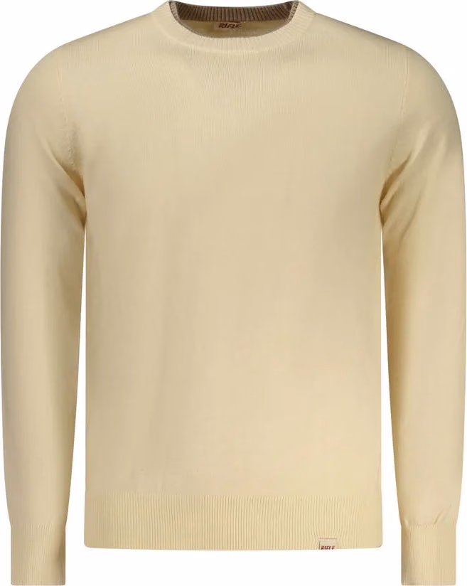 Beige Polyester Men's Sweater