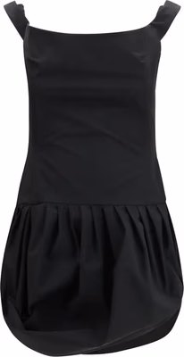 Black Polyester Casual Dress