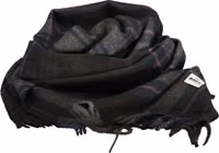 Black Polyester Mens Scarf 1