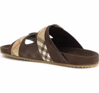 Brown Calf Leather Bos Taurus Flat Sandals 3