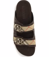 Brown Calf Leather Bos Taurus Flat Sandals 4
