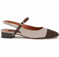 Beige Cotton Ballet Flats 1