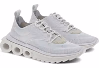White Nylon Athletic Sneakers 2