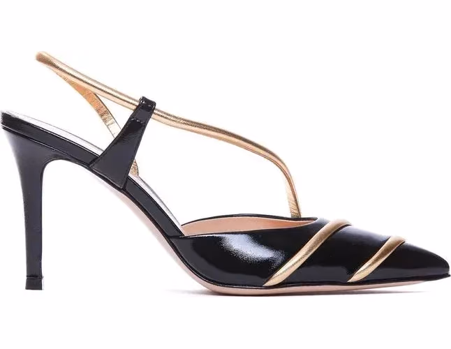 Black Lamb Leather High Heel Pumps