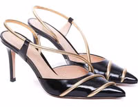 Black Lamb Leather High Heel Pumps 2