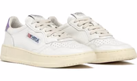 White Leather Low Top Sneakers 2