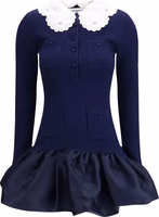 Blue Viscose Cocktail Dress 1