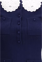 Blue Viscose Cocktail Dress 3
