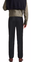 Black Elastane Casual Pants 3